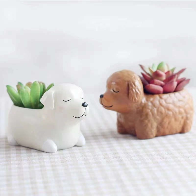 Creative Cartoon Home Kindergarten Small Potted Micro Landscape Decoration Cute Animals Succulent Plant Pot Combination