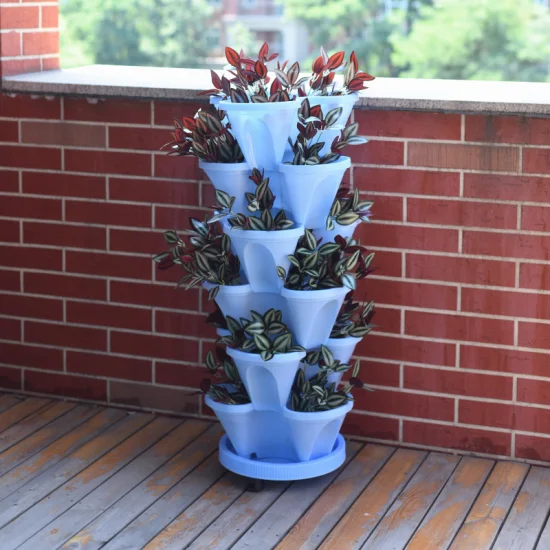 Factory Supply Good Quality Stackable Pot Pillars for Garden/Balcony/Green House Hydroponics/Substrate Cultivation